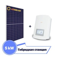 ГИБРИДНАЯ СТАНЦИЯ 5 КВТ НА SOLIS RHI-5K + ABI-SOLAR АВ330